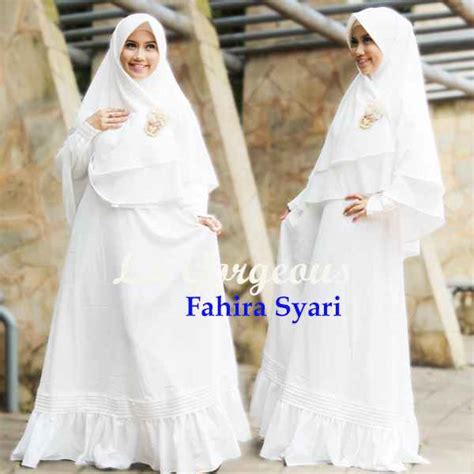 fahira putih tulang baju muslim gamis modern