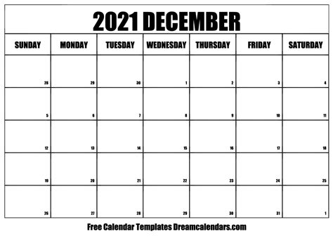 december  calendar  printable  holidays  observances