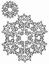 Neige Hiver Coloriage Flocons sketch template