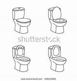 Toilet Sketch Doodle Bowl Seat Shutterstock Drawing Choose Board sketch template