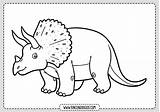 Triceratops Dinosaurios Dibujo Brachiosaurus Animales Navegación Rincon Rincondibujos sketch template