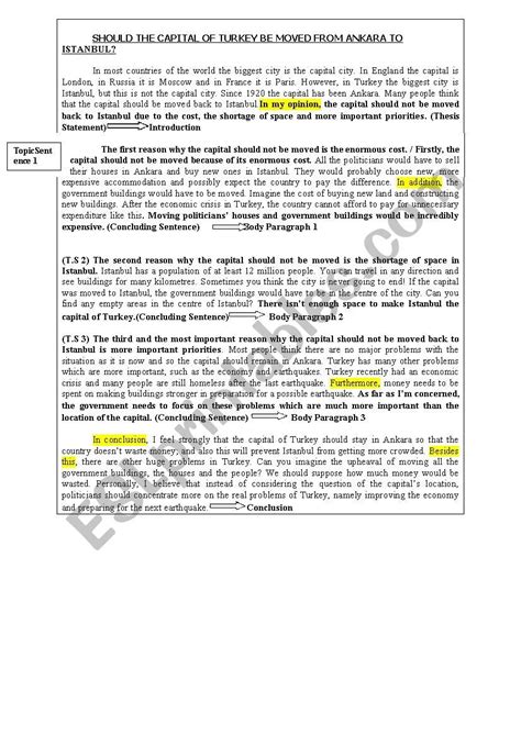 opinion essay sample esl worksheet  carinacarina