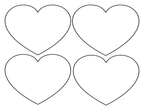 printable heart shapes tiny small medium outlines  mommy