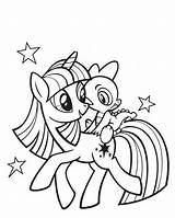 Twilight Coloring Sparkle Pages Pony Little Kids sketch template