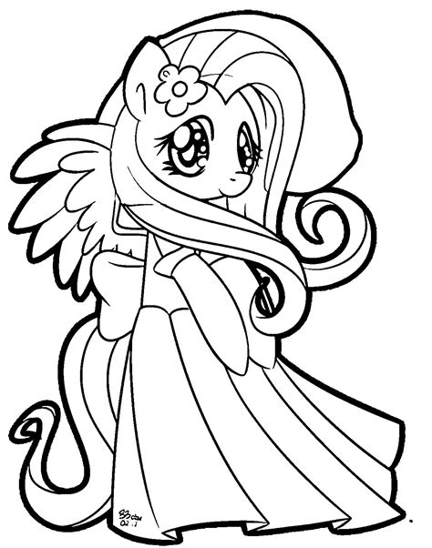 pony coloring pages wedding dress   pony friendship