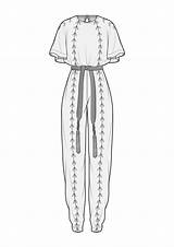 Jumpsuit Drawing Paintingvalley sketch template