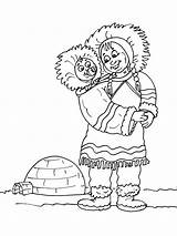 Inuit Inuits Eskimosi Nord Coloriages Esquimales Gulli Eskimo Polaires Kolorowanki Noel Kolorowanka Nounou Esquimaux Colorier Partage Imprime Banquise Télécharge Choisir sketch template