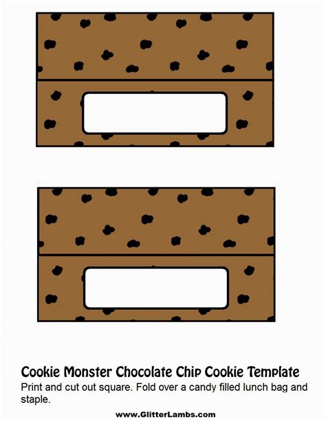 glitter lambs cookie monster food label cards   printable