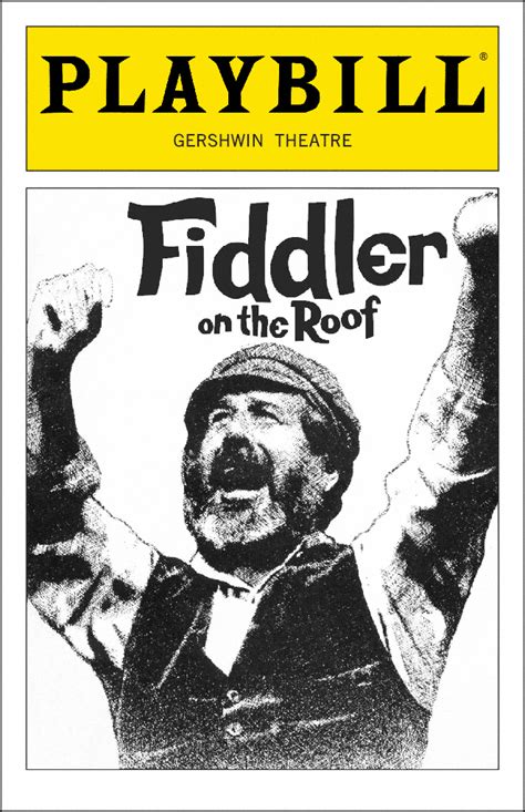 fiddler on the roof touring playbill