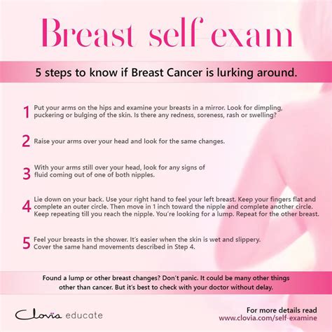 steps  breast  examination breast  exam clovia