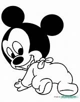 Baby Coloring Pages Mickey Mouse Disney Crawling Babies Easy Characters Printable Minnie Kleurplaten Tekeningen Sheets Coloringhome Club Disneyclips Popular Goofy sketch template