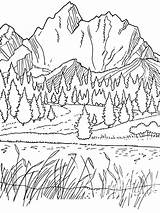 Coloring Erosion Pages Getcolorings Mountains sketch template