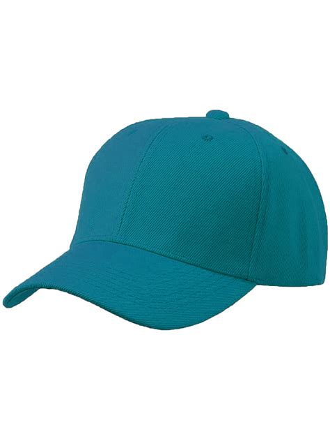 mens plain baseball cap adjustable curved visor hat aqua walmartcom