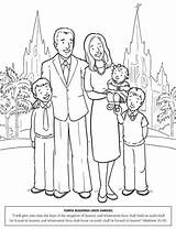 Lds Coloring Pages Printable Family Temple Saints Latter Print People Temples Visiting Coloringfolder sketch template
