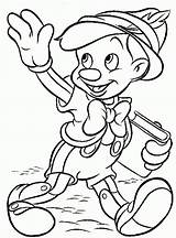 Coloring Pages Printable Pinocchio Kids sketch template