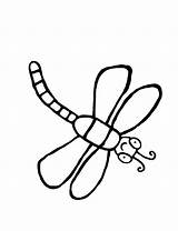 Dragonfly sketch template