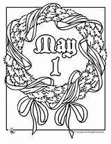 May Coloring Pages Colouring Beltane Wreath Printable Sheets Color Activities Kids Adult Simple Celebrating Fun Celebration Baskets Preschool Printables Choose sketch template