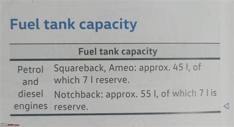 fuel tank capacity measurement  page  team bhp