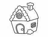 House Christmas Coloring Coloringcrew sketch template
