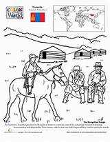 Coloring Mongolian Steppe Color Pages Worksheets Kids Mongolia Geography Rock Worksheet Asia Map Education Scuola Geografia Colouring Places Ayres Printables sketch template