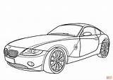 Bmw Z4 Coloring Pages Coupe бмв раскраска Drawing Printable Skip Main sketch template