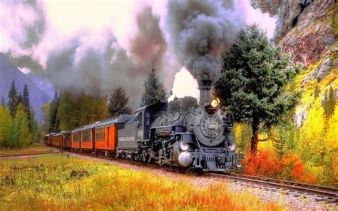 hd autumn train trip wallpaper download free 55509