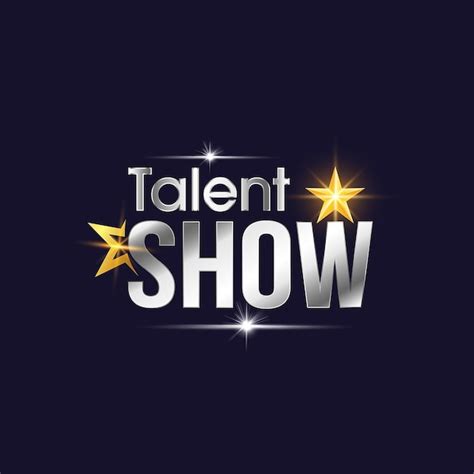 premium vector talent show golden silver logo