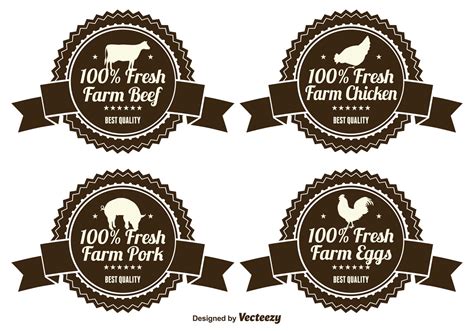 fresh farm product labels   vector art stock graphics images