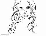Coloring Girly Pages Printable Headshot Adults Kids sketch template