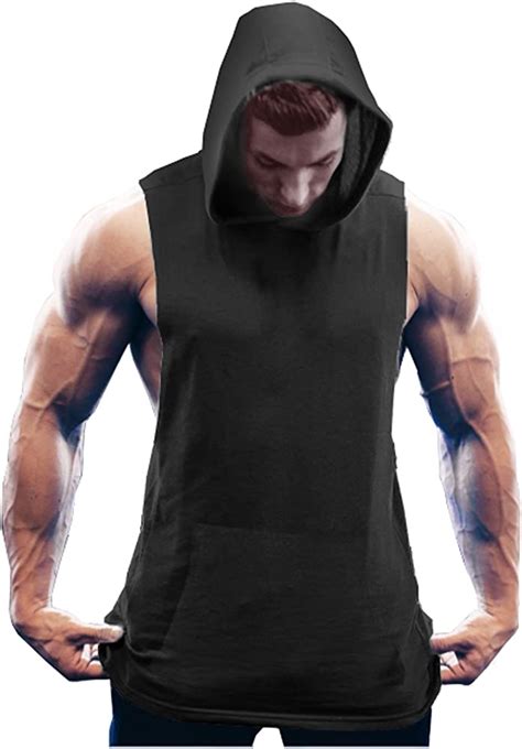 coofandy herren gym hoodie aermellose zip  workout shirts bodybuilding