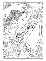 Coloring Pages Tattoo Adults Woman Color Para Colorir Desenhos Adultos Mandala Tattoos Tattooed Escolha Pasta Just sketch template