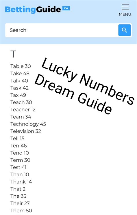 lucky numbers dream guide     dream guide lucky numbers  lottery lucky