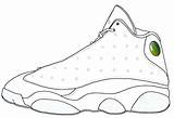 Jordan Air Coloring Pages 13 Shoes Shoe Drawing Nike Tennis Basketball Sneakers Jordans Color Sneaker Running Printable Retro Doernbecher Template sketch template