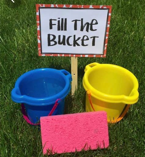 fill  bucket   water games  kids field day games field day