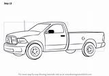 Truck Drawing Pickup Draw Step Sketch Chevy Silverado Pencil Trucks Cummins Drawings Coloring Back Sketches Template Tutorials Drawingtutorials101 Pages Templates sketch template
