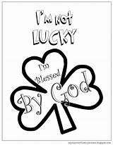 Coloring St Pages Patrick Patricks Sheets Blessed Lucky Shamrock Mycupoverflows Johnson Kids Printable Printables School Easter Sunday Crafts God Choose sketch template