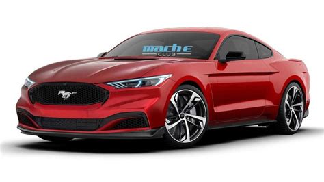 ford mustang rendered   gen electric pony car