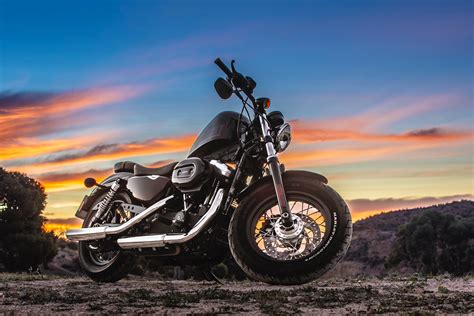 black cruiser motorcycle  stock photo