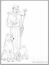 Assisi Francis Saint Coloring St Getcolorings Printable Getdrawings sketch template