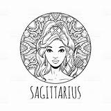Sagittarius Astrology sketch template