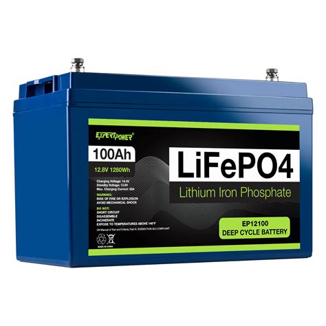 ah lifepo deep cycle rechargeable battery   life cycles  year lifetime