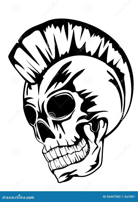 skull punk stock photography image