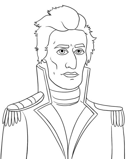 andrew jackson  coloring page  printable coloring pages  kids