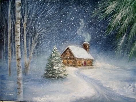snow  craftsy winter landscape painting