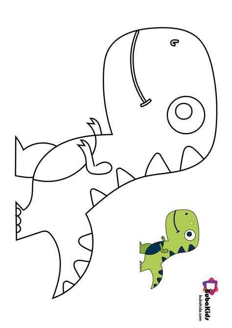 cute lil  rex coloring page bubakidscom
