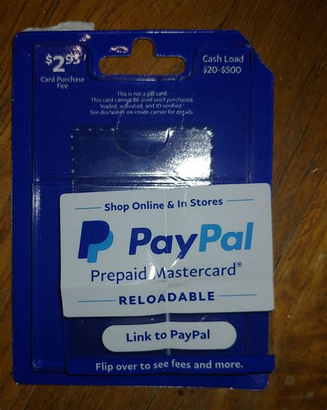 mistake  purchased  reloadable mastercard paypal carddoes