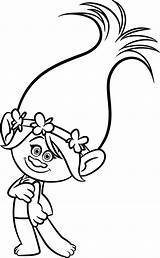 Trolls Coloring Pages Poppy sketch template