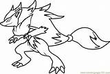 Coloring Rockruff Zoroark Coloringpages101 Pokémon sketch template