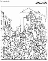 Avengers Coloring Pages Color Legion Print Printable Man Iron Kids Book sketch template
