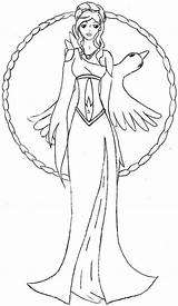 Aphrodite Coloring Pages Goddess Drawing Color Manga sketch template